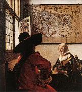 Officer with a Laughing Girl, Jan Vermeer